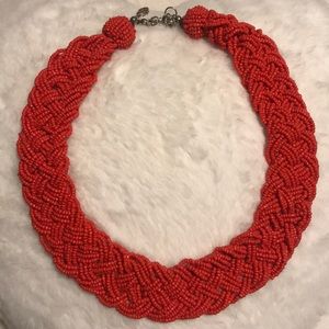 💋Coral statement necklace